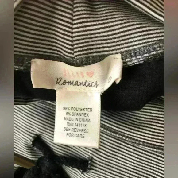 Urban Romantics striped long sleeve crop pullover with waist lace Women Small - Picture 6 of 6